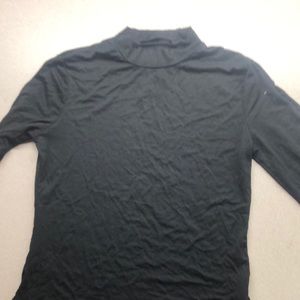 Mock neck black top
